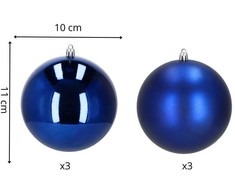 Kalėdiniai žaisliukai Springos CA1192, 10 cm, 6 vnt.