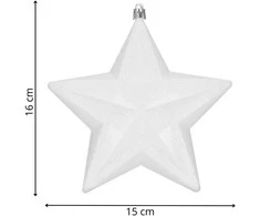 Kalėdinis dekoratyvinis žvaigždės formos papuošimas Springos 15 cm