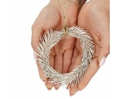Dekoratyvinė šaka Springos, 10 cm, ruda/žalia/sidabrinė