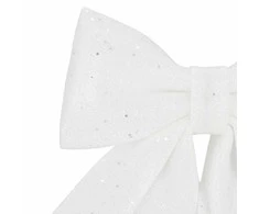 Kalėdinis kaspinas Springos 30 cm baltas