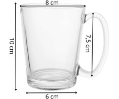 Latte kavos stiklinės Springos HA7497, 300 ml, 6 vnt.