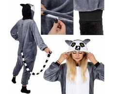 Kigurumi pižama su lemūro raštu Springos HA7343, dydis M