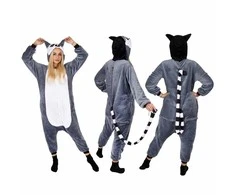 Moters kostiumas kigurumi Springos, lemūras, dydis L