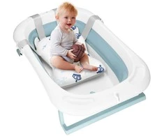 Kūdikio vonelė Springos SB0063, sulankstoma, su termometru ir pagalve, 35 L