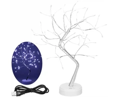 Dekoratyvinis LED medelis Springos 45 cm, 90 LED, šaltai baltas apšvietimas