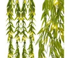 Šviesos dekoracija su dirbtiniais lapais Springos CL4125, 5,85 m, 200 LED