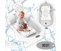 Kūdikių vonelė Springos SB0060 40 L su pagalvėle ir termometru