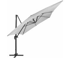 Sodo skėtis Springos GU0048 su uždangalu, 500 cm, kabantis, šviesiai pilkas