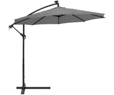 Sodo skėtis su LED ir saulės baterija Springos GU0046 300 cm