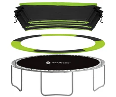 Springos Batutų apsauginis uždangalas TP-8FT 244 cm juodas su žalia apdaila