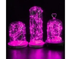 Springos Girlianda su 20 LED diodų, rožinė, 1,9 m