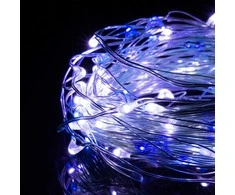 Springos 20 LED Mikrolempučių Girlianda, Šalta Balta + Mėlyna, 1,9 m