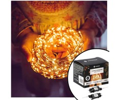 Springos LED kalėdinė girlianda, 300 mikro LED, 8 režimų, šiltai balta, 33 m