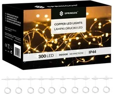 Šviesos užuolaida Springos 300 LED 3x3 m su nuotoliniu valdymu