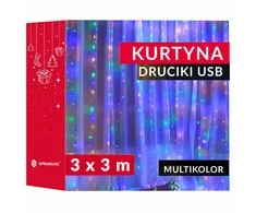Šviesos užuolaida Springos 300 LED 3x3 m su nuotoliniu valdymu