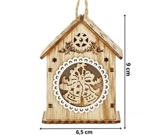 Medinė eglutės dekoracija Springos 6,5 x 9 cm