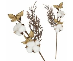 Dekoratyvinė šakelė su medvilnės kamuoliuku Springos, 37 cm
