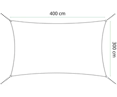 Springos Saulės pavėsio burė 4 x 3 m