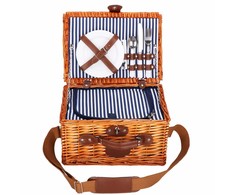 Springos Pikniko krepšelis su termodeže, 2 asmenims, rudas, 37 × 27 × 20 cm