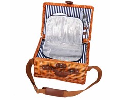 Springos Pikniko krepšelis su termodeže, 2 asmenims, rudas, 37 × 27 × 20 cm