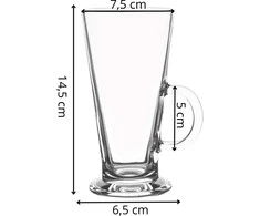 Taurių rinkinys su rankena Springos HA7496 280 ml, 6 vnt.