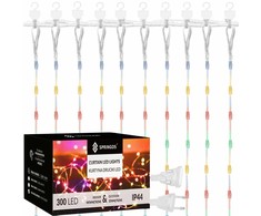 Šviesos užuolaida Springos 300 LED, daugiaspalvė, 3x3 m