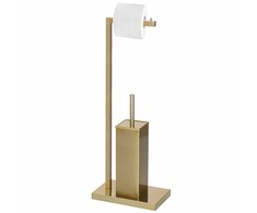 Springos Tualetinio popieriaus ir tualeto šepečio stovas su šepečiu, auksinis, 67 cm