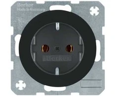 Elektros lizdas Berker R.1/R.3, Elektros lizdo tipas Įprastinis, Spalva Juoda