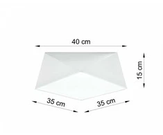 Lubinis šviestuvas Sollux Lighting Sollux Plafonas HEXA 35 baltas