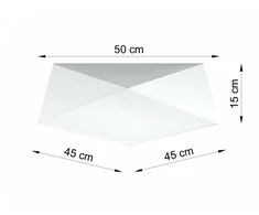 Lubinis šviestuvas Sollux Plafonas HEXA 45 baltas