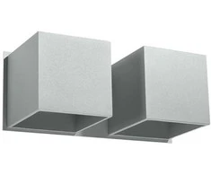 Sollux Lighting Sollux Sieninis šviestuvas QUAD 2 pilkas