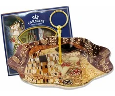 Camani Carmani Lėkštė 29,7cm su rankena, G.Klimt "Bučinys"