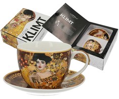 Carmani Puodelis su lėkštute 240ml, G.Klimt, "Adela"