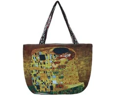 Carmani Hanipol Krepšys su užtrauktuku, dvipusis spaudinys - G. Klimt, Kiss