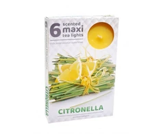 Admit Arbatinės žvakės nuo uodų Citronella 6vnt Maxi