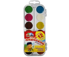 Akvareliniai dažai Gamma, be teptuko, 12 spalvų