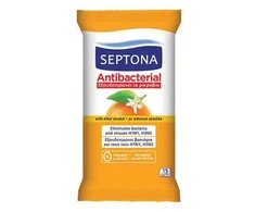 Antibakterinės drėgnos servetėlės Septona apelsinų kvapo 15vnt
