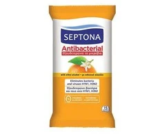 Antibakterinės drėgnos servetėlės Septona apelsinų kvapo 15vnt
