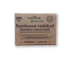 Bambukiniai higieniniai vatos pagaliukai Casatrend Eco-Line 200vnt