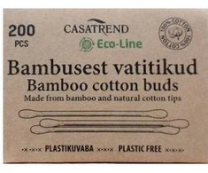 Bambukiniai higieniniai vatos pagaliukai Casatrend Eco-Line 200vnt