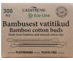 Bambukiniai higieniniai vatos pagaliukai Casatrend Eco-Line 300vnt