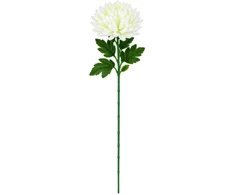 Dirbtinė chrizantema baltos spalvos žiedu 70cm