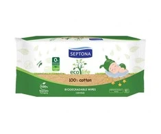 Drėgnos servetėlės vaikams SEPTONA ecolife Medetka 60vnt