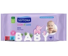 Drėgnos servetėlės visai šeimai Septona Aloe Vera 60vnt