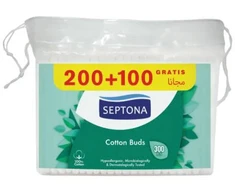 Higieniniai vatos pagaliukai maišelyje Septona 200 + 100vnt