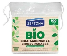 Higieniniai vatos pagaliukai Septona BIO 100vnt