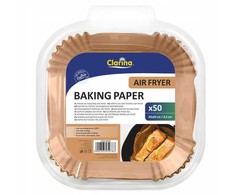 Kepimo popierius karšto oro gruzdintuvei CLARINA 20x20cm, 50vnt