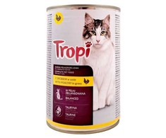Konservuotas kačių ėdalas TROPI su paukštiena 415g