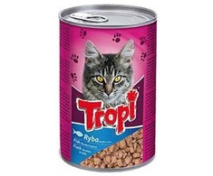 Konservuotas kačių ėdalas TROPI su žuvimi 415g