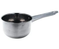 Nerūdijančio plieno puodas, 14cm skersmens, 8cm aukščio 1vnt